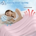 thumbnail image 3 of Pink Blue Ombre Cooling Blanket,Lightweight Breathable Summer Throw Blanket with Double Sided Cold Effect,Pink Gradient Color Modern Abstract Art Picnic Blankets Bed Sheet for Hot Sleepers 40"x60", 3 of 8