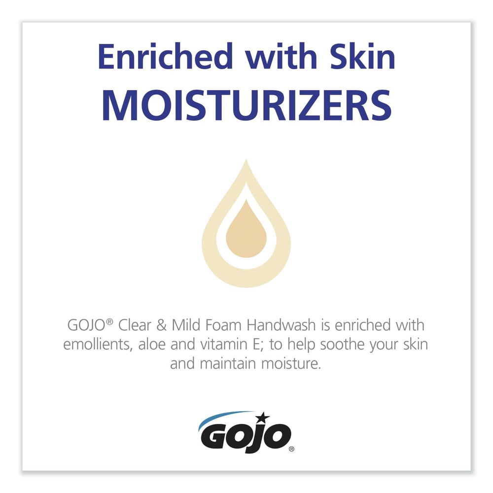 GOJO Industries 8711-04 700 mL Clear and Mild Foam Handwash Refill for ADX-7 Dispenser - Fragrance-Free (4/Carton)