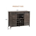 thumbnail image 1 of Ourlova Wine Cabinet. Farmhouse Coffee Bar Cabinet With Storage Space. 47 Inch Bar Cabinet With Sliding Barn Door. Buffet Sideboard. 16 Bottle Wine Rack For Dining Room. Living Room, 1 of 9