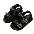 thumbnail image 2 of Bixock Toddler Sandals Summer Sport Style Closed Toe Solid Color Soft Sole Non Beach Toddler Shoes Breathable Boys Shoes, 2 of 3