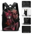 thumbnail image 3 of Demon Alastor Hazbin Hotel Backpack With Lunch Bag Pencil Case Set Schoolbag Laptop Backpack Lunch Box Pen Bag 3 Pieces Set, 3 of 9