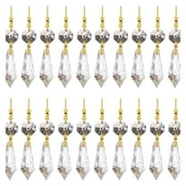 UYUH 20PC Pointed Bead Lighting Pendant Transparent Teardrop Crystal Chandelier Drops for DIY Lamp Making & Home Decor Accessories
