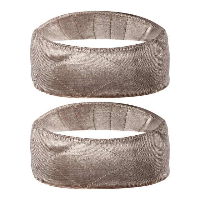Unique Bargains 2pcs Fastener Band, Velvet for Securing Wigs,Adjustable, No Slip, Hold Hair Back Light Coffee Color