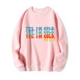 thumbnail image 1 of 2023 Chandail en Molleton Mode pour Femmes 50 % de Réduction Liquidation Mode Femme Imprimé Col Rond Manches Longues Chandails en Molleton Sans Capuche T-Shirt Hauts Amples Blouse, 1 of 2