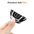 thumbnail image 4 of OFFCURVE Compatible with Toyota key fob cover,case with keychain,Soft TPU 360 Degree Protection Key Case for 2018-2022 Camry RAV4 Highlander Avalon C-HR Prius Corolla GT86 Smart Key,Black Sliver, 4 of 7