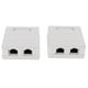 thumbnail image 2 of 10x Cat5e Doble Port Superficie Mount Outlet Box Placa De Cara + Combo De Backbox Sunnimix Placa de cara de 2 puertos, 2 of 8