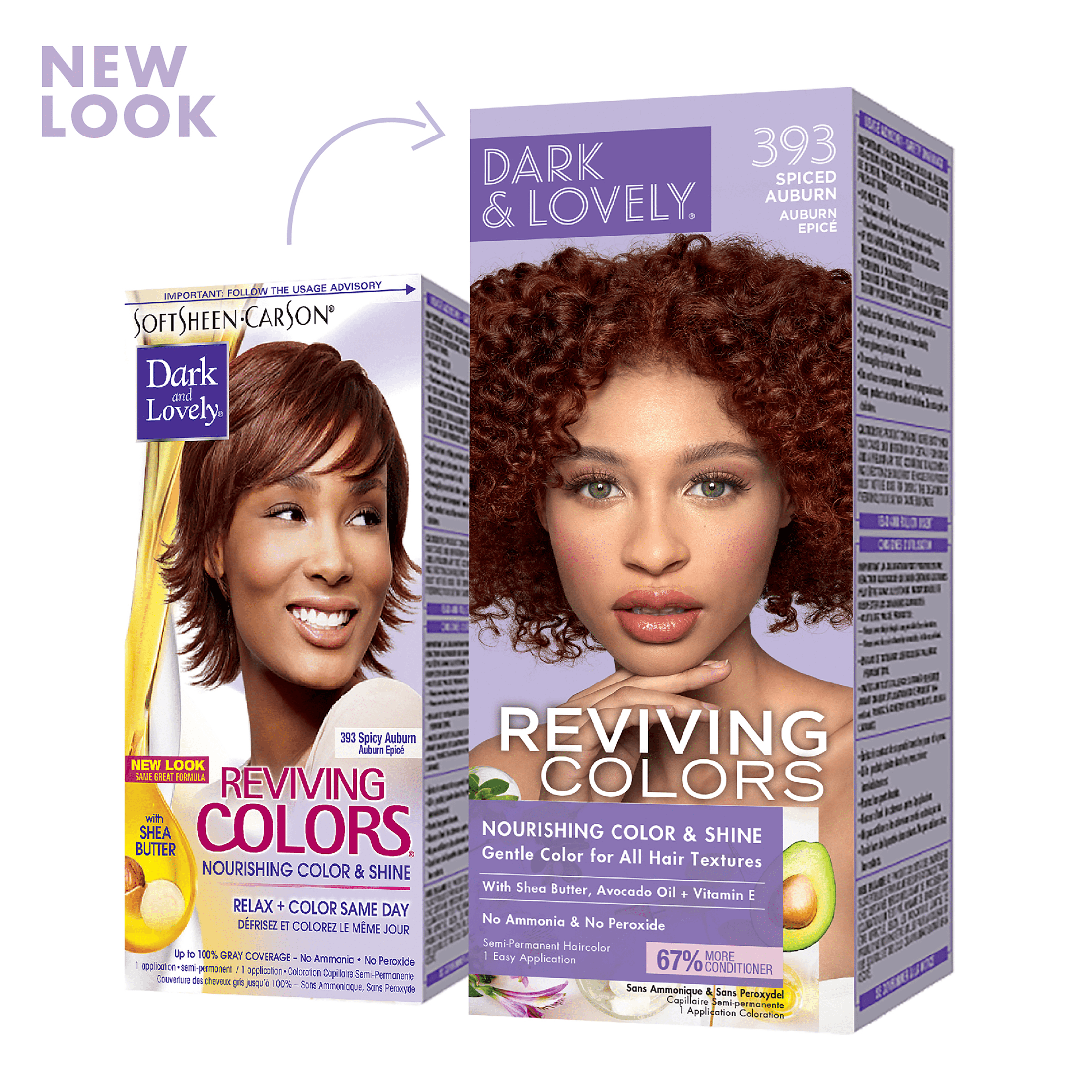 Dark and Lovely Reviving Colors Hair Color, Unisex, 393 Spiced Auburn