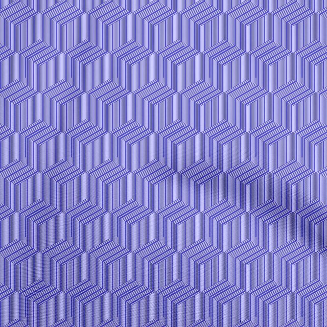 oneOone Velvet Blue Fabric Abstract Stripe Craft Projects Decor Fabric Printed By The Yard 58 Inch Wide