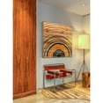 thumbnail image 3 of "Orange Rings" Painting Print on Natural Pine Wood, 3 of 7