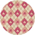 thumbnail image 1 of Ahgly Company Indoor Round Patterned Deep Peach Orange Area Rugs, 5' Round, 1 of 6