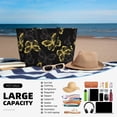 thumbnail image 5 of Daiia Golden Glitter Butterflies Beach Travel Bag - Water-Resistant Beach Bag, Lightweight Tote with 7 Pockets for Women and Men - Gym,Pool,Camping,Reusable Grocery Bag, 5 of 7