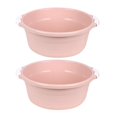 thumbnail image 1 of 2pcs Home Bathroom Wash Basin Plastic Wash Basin Home Foot Basin Household Simple Basin (large Size Pink), 1 of 4
