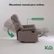 thumbnail image 4 of Sillón Reclinable De Tela Reposet Manual Individual beige, 4 of 9