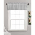 thumbnail image 3 of Faux Linen Valances for Windows Gray Geometric Fringe Curtains Valance Light Filtering Rod Pocket Small Window Treatment for Kitchen Living Room Bedroom 42x12In, 3 of 6