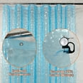 thumbnail image 3 of Shower Curtain Liner 3D Semi Transparent Heavy 8G Thick PEVA Waterproof Plastic Metal Grommets and Weighted Magnets 70 x 72 inches with Hooks Bubble Sky Blue, 3 of 8