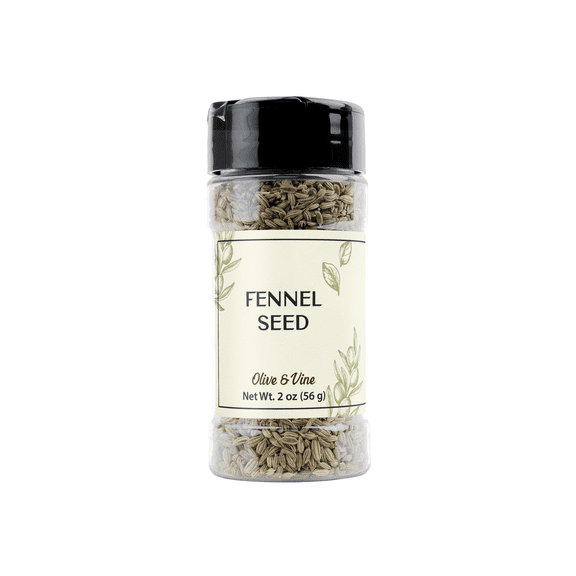 Olive & Vine Fennel Seed, Aromatic Spice, Seasoning for Roasts, Curries, and Breads, with Rich Tradition, Authentic Taste, For Global Recipes 2 Ounce