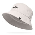 thumbnail image 5 of Dalix Salty Embroidered Bucket Hat Cotton Summer Beach Vacation Cap Womens in Parchment White M Medium, 5 of 5