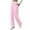 Pink Pants for women, variant on jtjvou Women's Wide Leg Sweatpants Ribbed High Waist Straight Leg Casual Baggy Loose Fit Sweat Pants with Pockets Black S