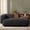 1-Black, variant on Arouseden 64" Green Upholstered Chaise Lounge Chair Indoor,Fainting Couch Chaise Lounge Chair with Left Armrest,Daybed Bench,Modern Comfy Fluffy Recliner Sleeper Sofa for Living Room,Bedroom