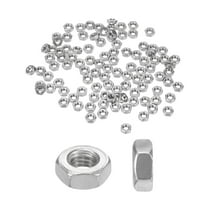 Uxcell 100 Pack Metric Hex Nuts M3 x 0.02 inch Thread Stainless Steel Hexagon Nut for Machinery Automotive