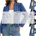 thumbnail image 3 of Oksale Women's Ruffled Denim Jackets Trendy Open Front Crop Cardigan Cozy Long Sleeve Jean Jacket Fall Going Out Tops Light Blue L, 3 of 9