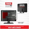 Exuby Small TV - Perfect Kitchen TV - 13.3 Inch LED TV - Watch HDTV Anywhere - for RV TV, Office TV & More - Free HD Local Channels - Small HD TV - USB, HDMI, RCA, RF & More