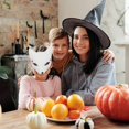 thumbnail image 2 of Animal Party Mask Fox Shape White Plush Material for Performance Costume Accessory 1Pack, 2 of 4