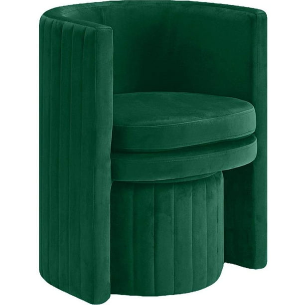 Best Master Furniture Best Master Seager Green Velvet Round Arm Chair