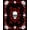 Black Red White, Pattern 2, variant on ODIKA Skull Purple Gothic Mirrored Skeleton Damask Border Door Vines for Dining Room, Large Office, Lounge, Non-Slip Chair-Friendly