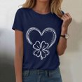 thumbnail image 2 of vigerkar St Patricks Day Short Sleeve Shirt for Women Shamrock St Paddys Day T-Shirt Lucky Clover Tee Top (Navy, 3XL), 2 of 8