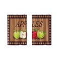 thumbnail image 2 of Apples Kitchen Curtain Set with Valance - 3 Piece Short Tier Panels & Swag, Washable Polyester Farmhouse Window Treatments for Sink, Light Filtering Decorative Drapes, 2 of 7