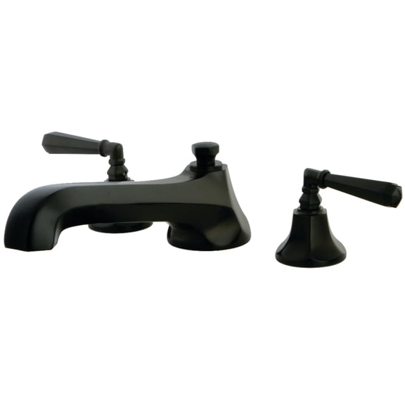 Kingston Brass KS4305HL Metropolitan Two-Handle Deck Mount Roman Tub Faucet, Oil Rubbed Bronze