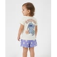 thumbnail image 4 of Disney Lilo and Stitch Girls Skort & T-Shirt Set, Summer Outfit, Skirt for Toddler & Little Kids, 2-Pieces (Purple, 5), 4 of 6
