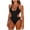 Black, variant on Women's Halter Neck Monokini Solid Color Cut Out Drawstring One Piece Swimsuit Back Ties High Cut Bathing Suit Black