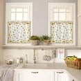 thumbnail image 4 of Yellow Bee Sunflower Summer 3-Piece Kitchen Curtain Set, Rod Pocket Kitchen Curtain Valance and Tiers Set, Washable Drape Window Treatment Set, Seasonal Spring, 4 of 5