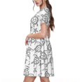 thumbnail image 2 of Balery Sea Turtle Vestidos sueltos de manga corta para mujer, vestidos de verano 2025, vestidos casuales de corte A con vuelo., 2 of 6