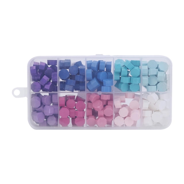 Caja de 200/600 cuentas de lacre con forma de panal para sobres, manualidades, tarjetas, sellos, correo 200x Multicolores