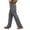 Gray women straight leg trousers a1, variant on Women's Straight Leg Trousers Elastic Waist Pants with Pockets Solid Casual Long Pants for Travel Vacation Lounge Work Wear Fall Outfits, White L