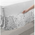 thumbnail image 2 of Black and White Bed Skirt, Doodle Flowers and Paisleys Inspirations Coloring Book Outlines, Elastic Bedskirt Dust Ruffle Wrap Around for Bedding Decor, 4 Sizes, Black White, by Ambesonne, 2 of 2
