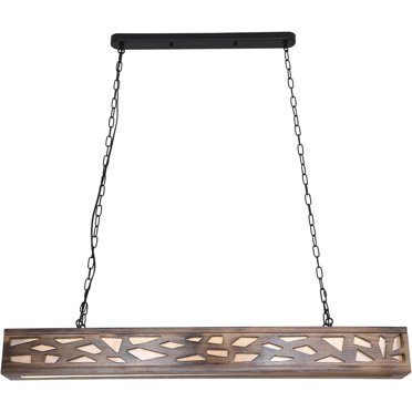 HuixuTe 5-Light Farmhouse Pendant Light - Black, Adjustable Height, Rustic Kitchen Island Lighting