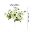 thumbnail image 3 of Artificial Daisies Bouquet with Accents, Faux Flower Vase Arrangement for Coffee Table Living Room Farmhouse Shelf Decor, Green, Ccwuwei, 3 of 6