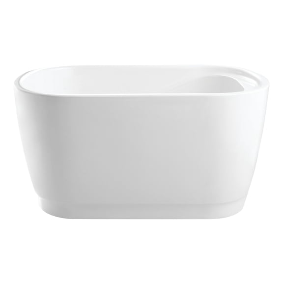 Kingston Brass VTOV513425S 51-Inch Acrylic Oval Rectangular Double Ended Freestanding Tub with Drain in Glossy White