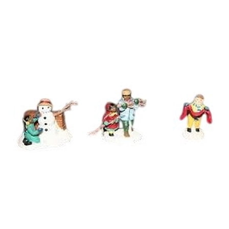 Department 56 The Heritage Village Collection: "Playing In The Snow" Set of 3 (5556-5)
