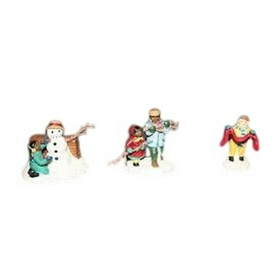 Department 56 The Heritage Village Collection: "Playing In The Snow" Set of 3 (5556-5)