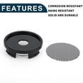 thumbnail image 3 of Unique Bargains Car Wheel Center Hub Cap Rim Cover Hub Caps Carbon Fiber Pattern 57.5mm 2.26" OD Snap-in Plastic Black, 3 of 6