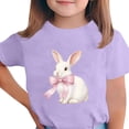 thumbnail image 1 of Camiseta de Manga Corta Crop Top para Niños de Pascua de Manga Corta Impresa con Suave 95% Poliéster 5% Spandex, Cuello Redondo Casual Versátil Top para Niños Diario, 1 of 5