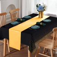 thumbnail image 4 of Juego de mantel y camino de mesa, paquete de 16 unidades, color negro dorado, para fiesta, 4 of 7