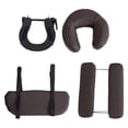 thumbnail image 1 of Mesa de con soporte facial y almohada en forma de U, cómoda de cuero PU con brazo extensible, cojín para cuello y cabeza, soporte para café, 1 of 8