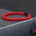 thumbnail image 3 of 4MM Natural Stone Round Beads Bracelet Women Minimalism Adjustable Leather String Bangles Jewelry Men Healing Yoga Pulsera Gift, 3 of 6