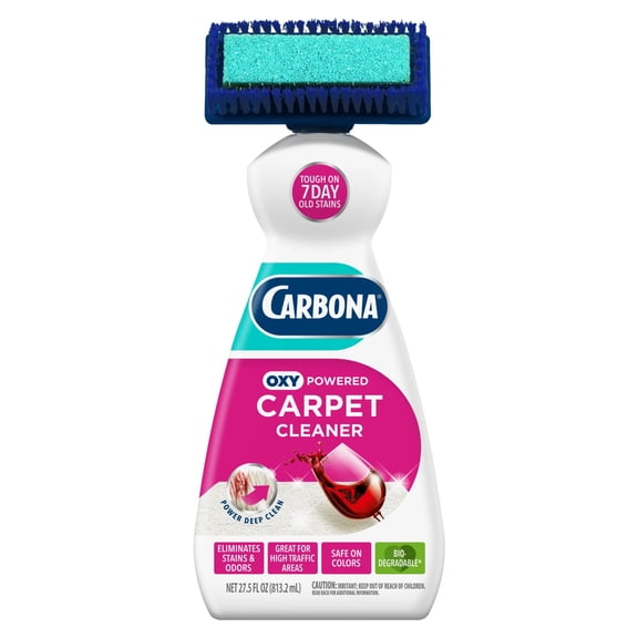 Carbona 2-in-1 Oxy-Powered Carpet Spot Cleaner, Dual Brush Sponge, 27.5 Fl Oz